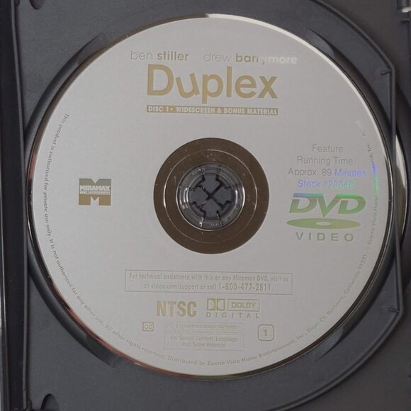 Duplex DVD 2003 Comedy Ben Stiller Drew Barrymore 2 Disc Special Features - Picture 7 of 9